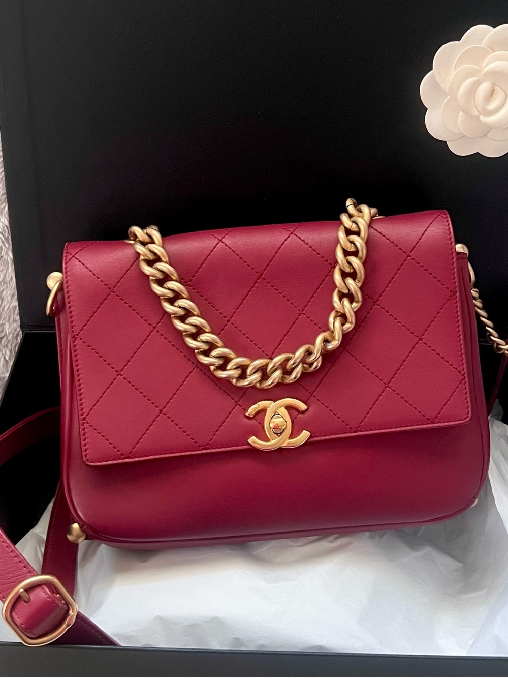 Chanel Burgundy Flap Bag